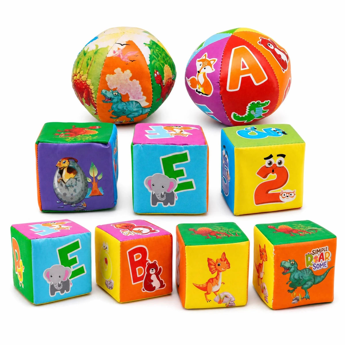 Dés Éducatifs Montessori en Mousse – 4 Cubes Lettres et Chiffres - jouetsbebe.com