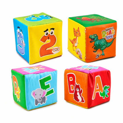 Dés Éducatifs Montessori en Mousse – 4 Cubes Lettres et Chiffres - jouetsbebe.com
