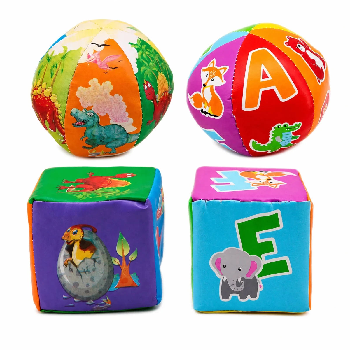 Dés Éducatifs Montessori en Mousse – 4 Cubes Lettres et Chiffres - jouetsbebe.com