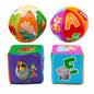 Dés Éducatifs Montessori en Mousse – 4 Cubes Lettres et Chiffres - jouetsbebe.com