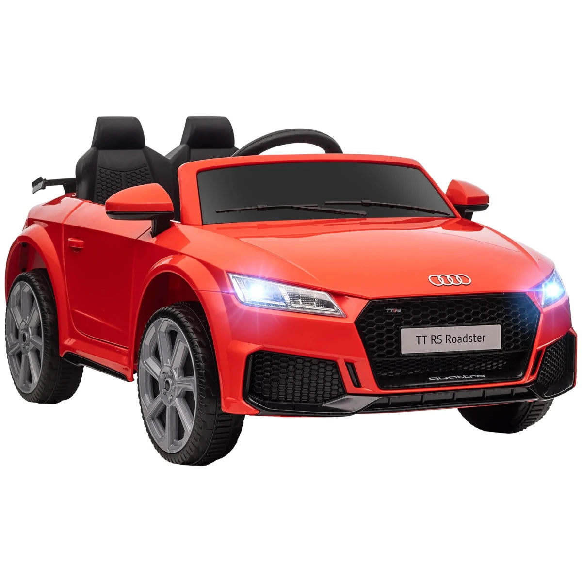 Electric Car for children, powered by two 12V motors, remote control, sound effects, MP3/USB interface, speaker and Lighthouse, up to 3 km/h, red - jouetsbebe.com