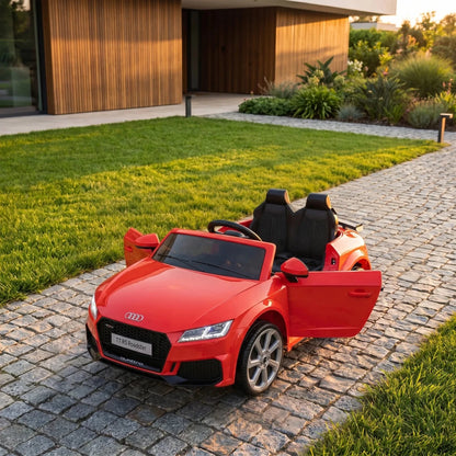 Electric Car for children, powered by two 12V motors, remote control, sound effects, MP3/USB interface, speaker and Lighthouse, up to 3 km/h, red - jouetsbebe.com