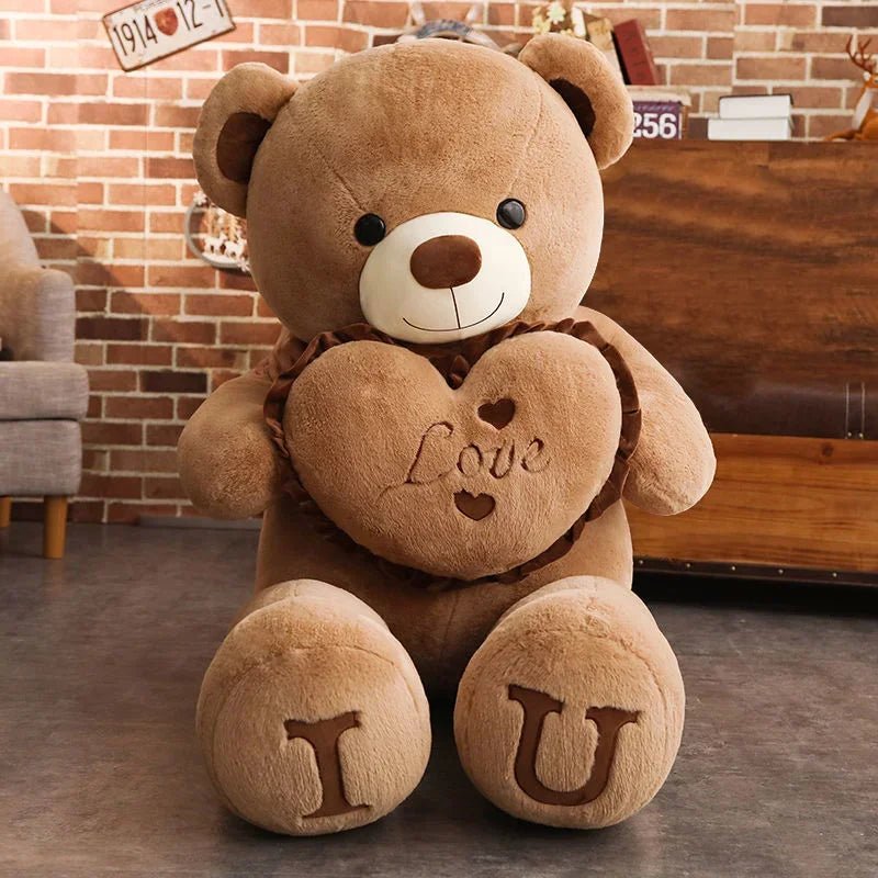 🧸 Grand Ours en Peluche LOVE – 80 cm / 100 cm 🎁 - jouetsbebe.com