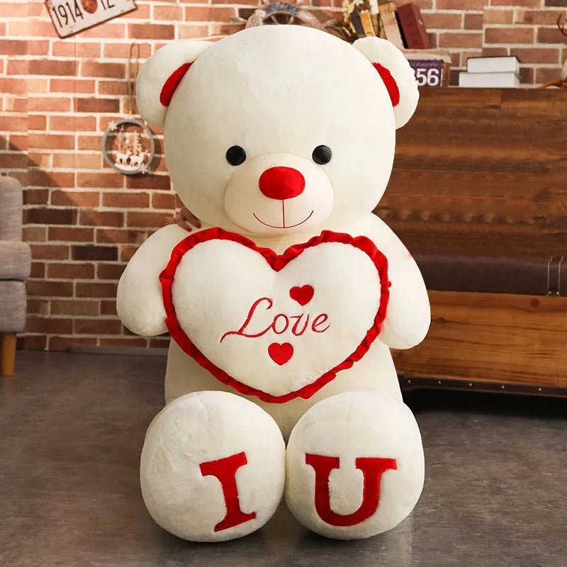 🧸 Grand Ours en Peluche LOVE – 80 cm / 100 cm 🎁 - jouetsbebe.com