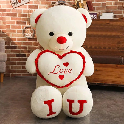 🧸 Grand Ours en Peluche LOVE – 80 cm / 100 cm 🎁 - jouetsbebe.com