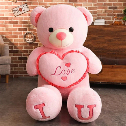 🧸 Grand Ours en Peluche LOVE – 80 cm / 100 cm 🎁 - jouetsbebe.com