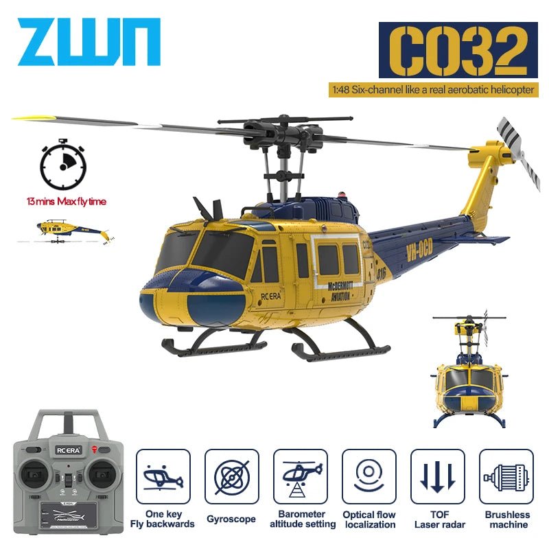 🚁 Hélicoptère RC C032 Brushless 2.4G – Vol Stable et Acrobaties - jouetsbebe.com
