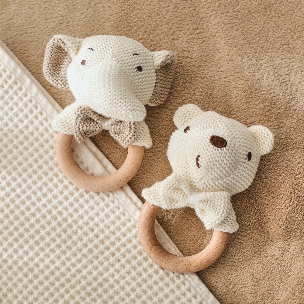 Hochet Bébé en Bois et Anneau de Dentition - jouetsbebe.com