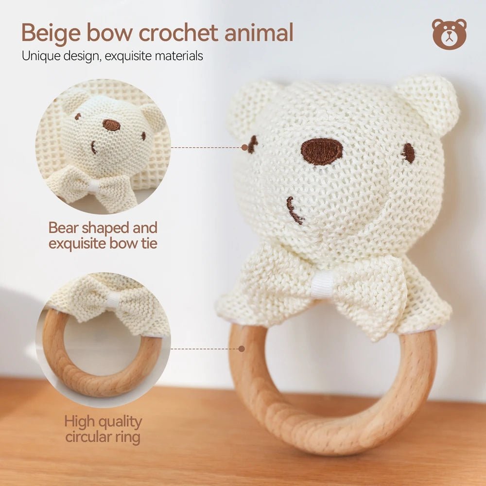 Hochet Bébé en Bois et Anneau de Dentition - jouetsbebe.com