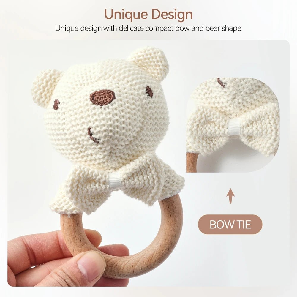 Hochet Bébé en Bois et Anneau de Dentition - jouetsbebe.com