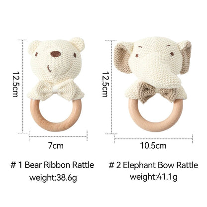 Hochet Bébé en Bois et Anneau de Dentition - jouetsbebe.com
