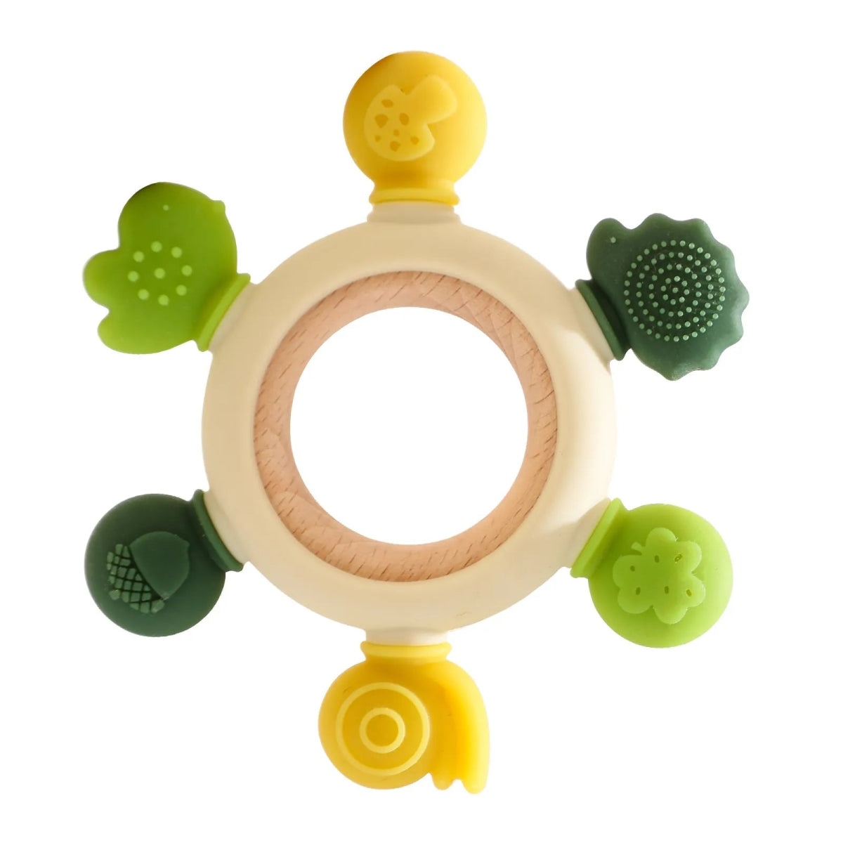 🧸 Hochet Montessori en Bois Naturel – Anneau de Dentition Bébé en Forme d’Ours - jouetsbebe.com