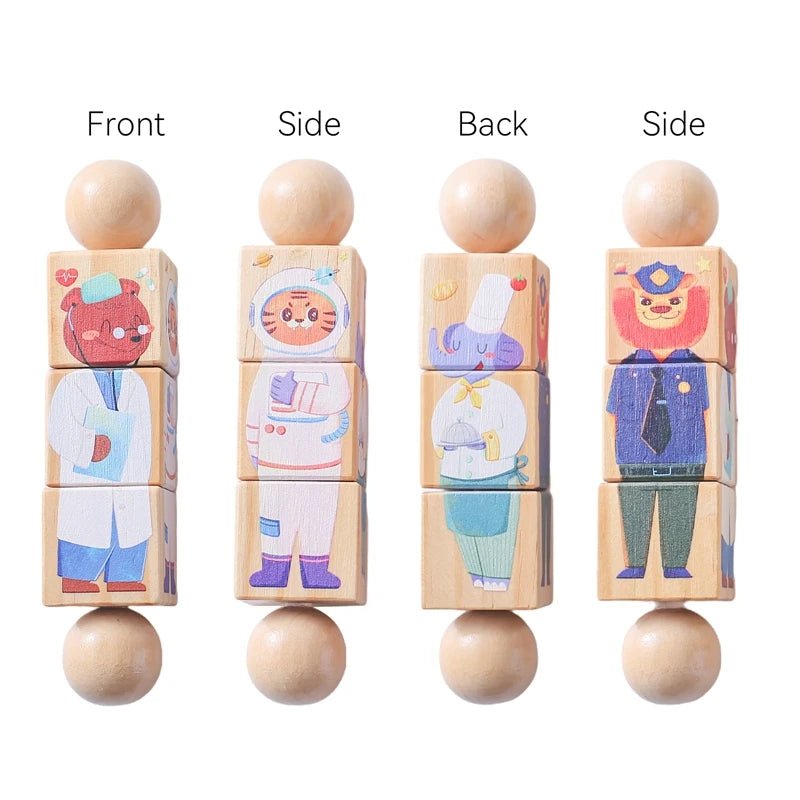🧸 Hochet Montessori en Bois Naturel – Anneau de Dentition Bébé en Forme d’Ours - jouetsbebe.com
