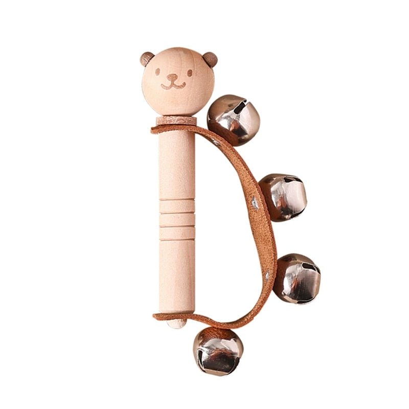 🧸 Hochet Montessori en Bois Naturel – Anneau de Dentition Bébé en Forme d’Ours - jouetsbebe.com