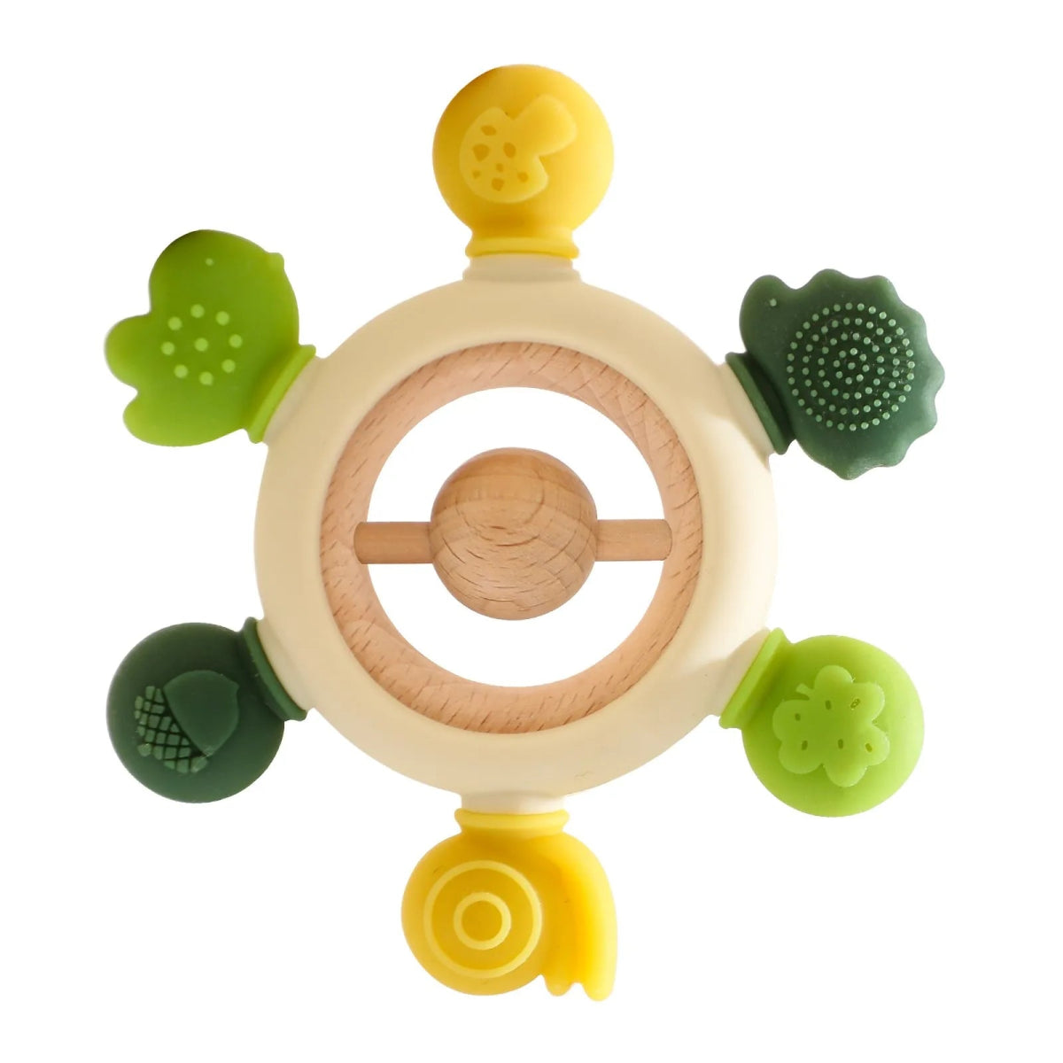 🧸 Hochet Montessori en Bois Naturel – Anneau de Dentition Bébé en Forme d’Ours - jouetsbebe.com
