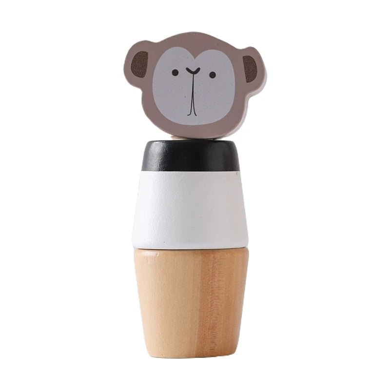 🧸 Hochet Montessori en Bois Naturel – Anneau de Dentition Bébé en Forme d’Ours - jouetsbebe.com