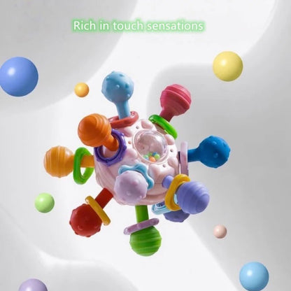 🦷 Hochet Sensoriel Montessori Bébé – Anneau de Dentition & Jouet d’Éveil 0 - 12 Mois - jouetsbebe.com