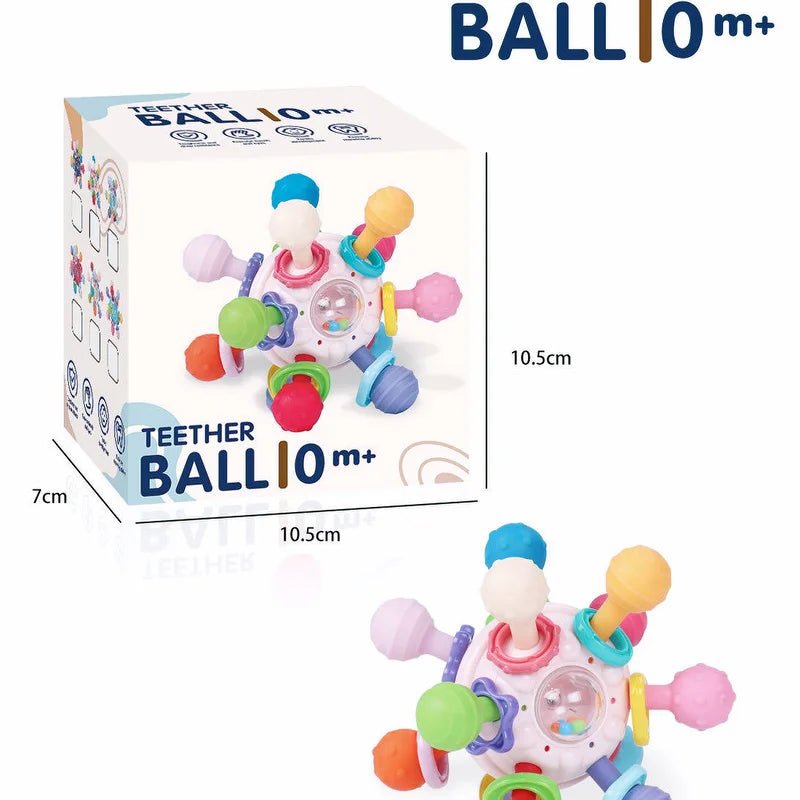 🦷 Hochet Sensoriel Montessori Bébé – Anneau de Dentition & Jouet d’Éveil 0 - 12 Mois - jouetsbebe.com