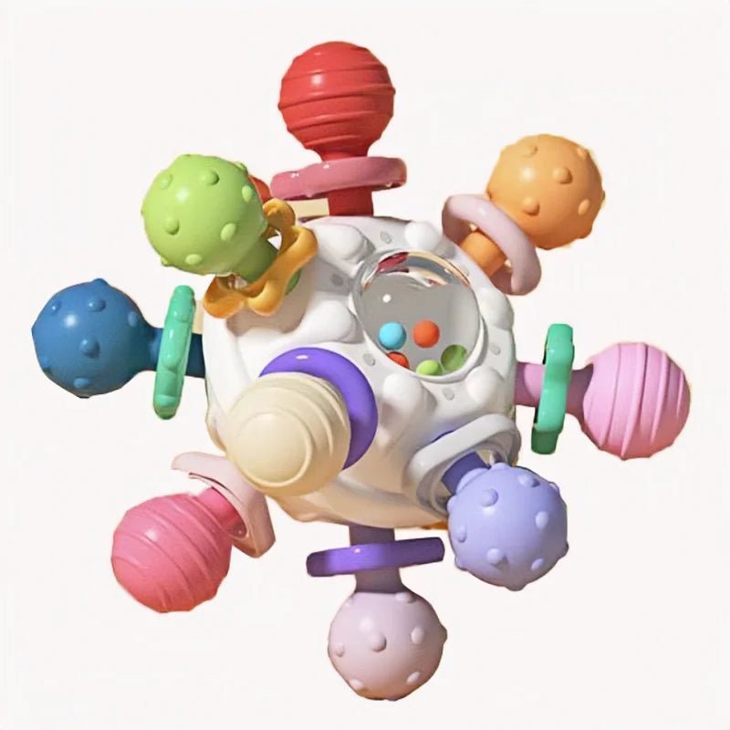 🦷 Hochet Sensoriel Montessori Bébé – Anneau de Dentition & Jouet d’Éveil 0 - 12 Mois - jouetsbebe.com
