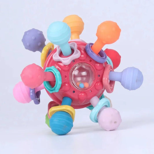 🦷 Hochet Sensoriel Montessori Bébé – Anneau de Dentition & Jouet d’Éveil 0 - 12 Mois - jouetsbebe.com