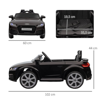 Homcom Electric Car for Children 3+ Years Old Audi Tt Electric Children's Car 12V with Speed 3 Km/H Remote Control 102X60X44 cm - jouetsbebe.com