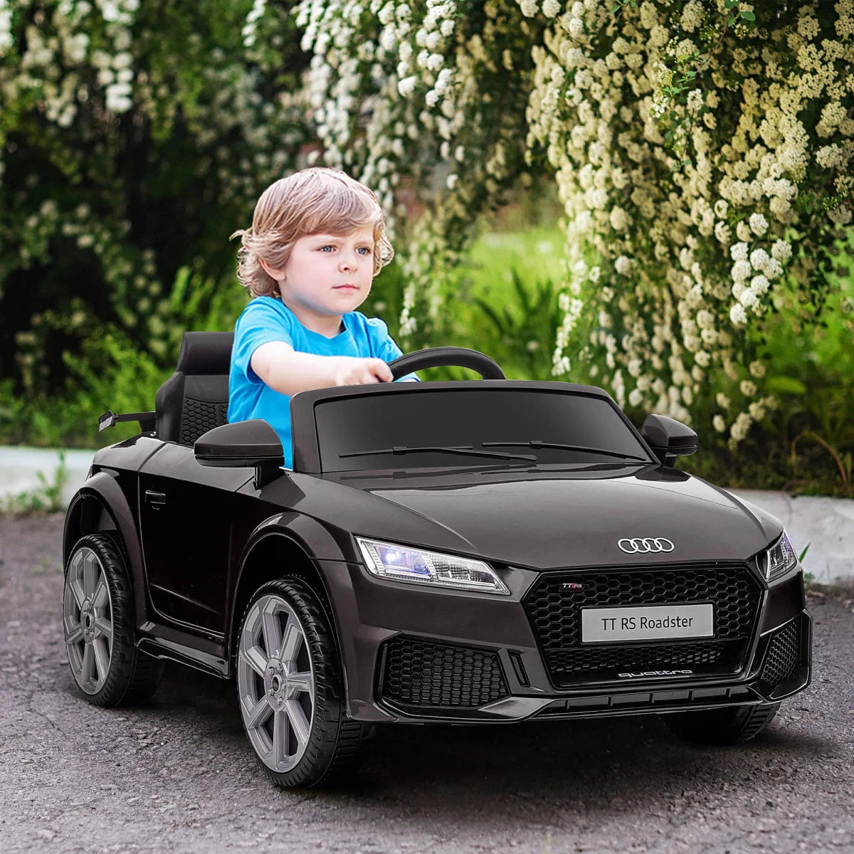 Homcom Electric Car for Children 3+ Years Old Audi Tt Electric Children's Car 12V with Speed 3 Km/H Remote Control 102X60X44 cm - jouetsbebe.com