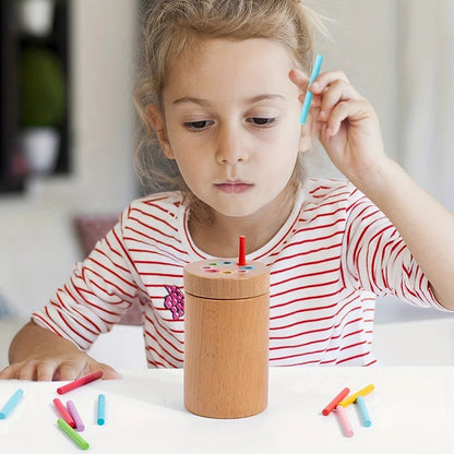 Jeu de bâtons en bois Montessori - jouetsbebe.com