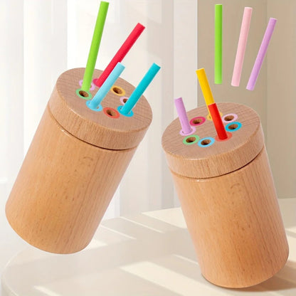 Jeu de bâtons en bois Montessori - jouetsbebe.com