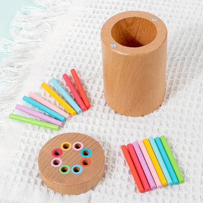 Jeu de bâtons en bois Montessori - jouetsbebe.com