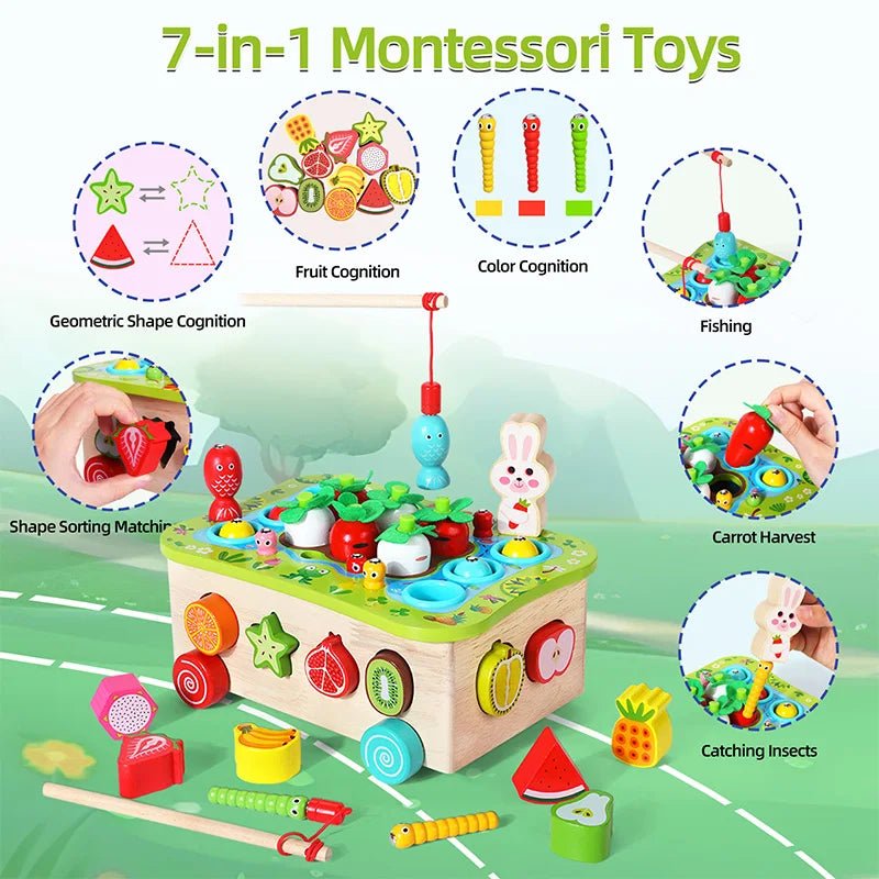 Jeu Éducatif en Bois – Pêche, Tri des Formes et Motricité Fine - jouetsbebe.com