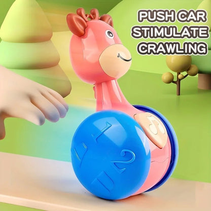 Jouet Culbuto Bébé en Forme de Cerf – Jouet à Pousser et à Faire Rouler - jouetsbebe.com