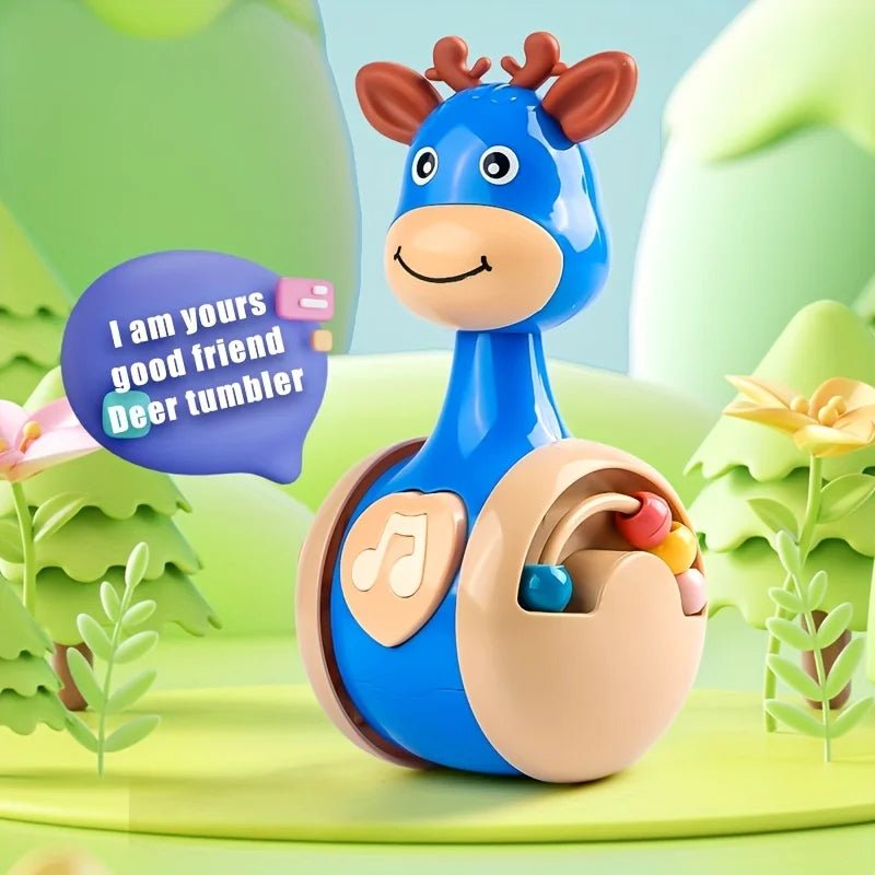 Jouet Culbuto Bébé en Forme de Cerf – Jouet à Pousser et à Faire Rouler - jouetsbebe.com