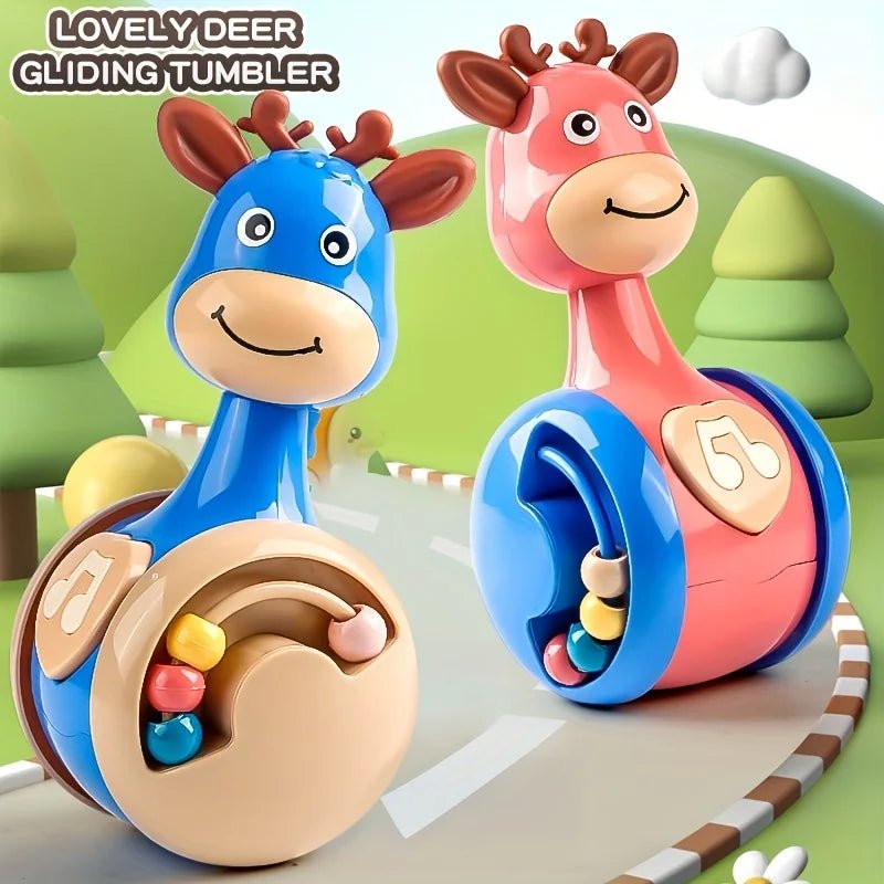 Jouet Culbuto Bébé en Forme de Cerf – Jouet à Pousser et à Faire Rouler - jouetsbebe.com