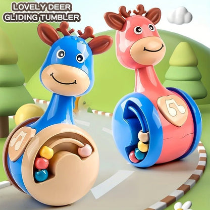 Jouet Culbuto Bébé en Forme de Cerf – Jouet à Pousser et à Faire Rouler - jouetsbebe.com
