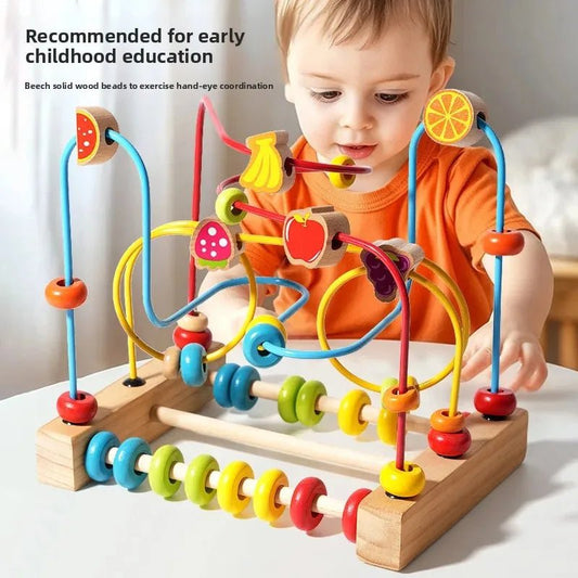 🐻 Jouet Éducatif en Bois – Blocs et Perles d’Assemblage Montessori (1 - 3 ans) - jouetsbebe.com