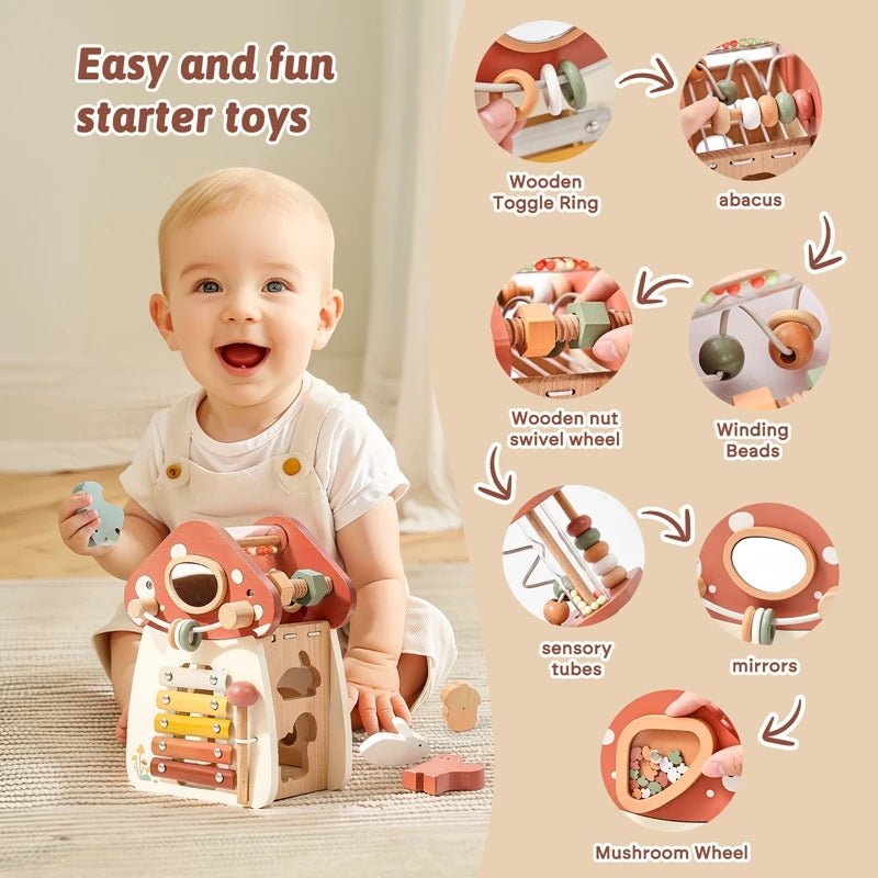 Jouet Montessori en Bois 5 - en - 1 - jouetsbebe.com