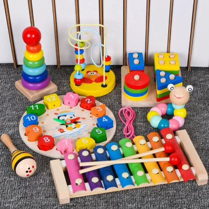 🎹 Jouet Musical en Bois coloré pour Bébés 0 - 2 ans - jouetsbebe.com