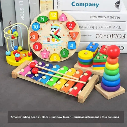 🎹 Jouet Musical en Bois coloré pour Bébés 0 - 2 ans - jouetsbebe.com