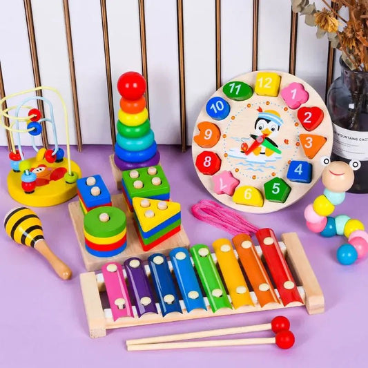 🎹 Jouet Musical en Bois coloré pour Bébés 0 - 2 ans - jouetsbebe.com