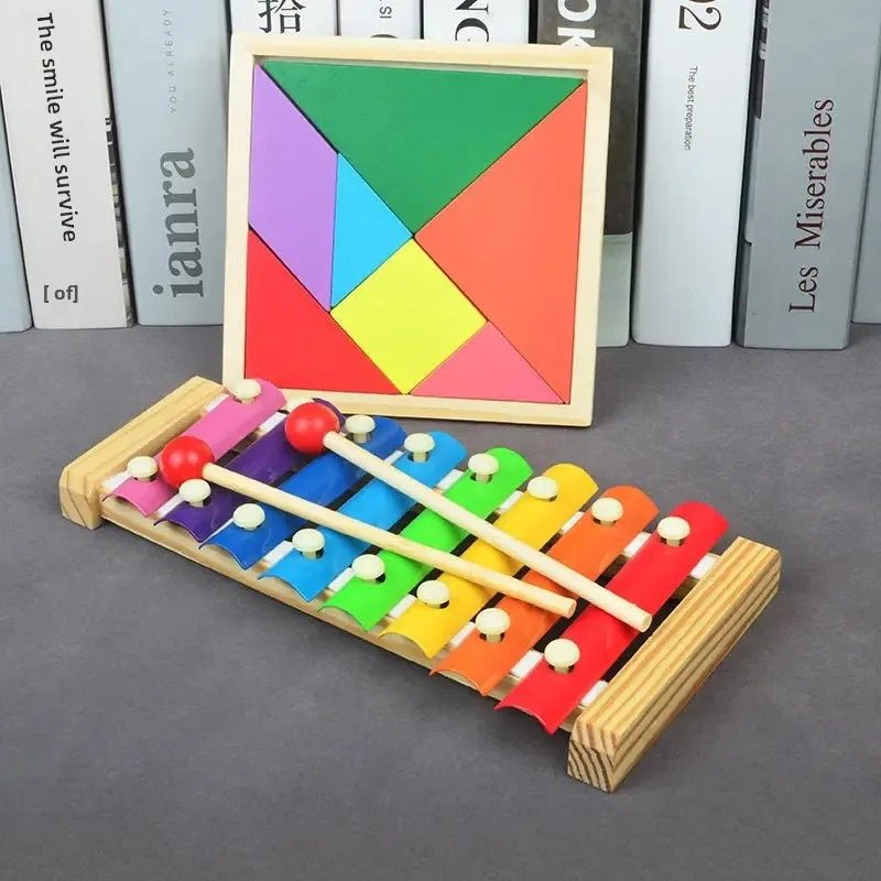 🎹 Jouet Musical en Bois coloré pour Bébés 0 - 2 ans - jouetsbebe.com