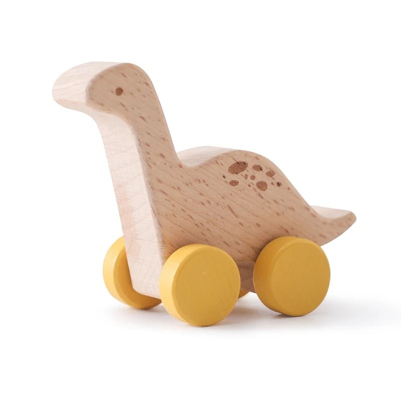 Jouet Voiture Dinosaures en Bois Naturel - jouetsbebe.com