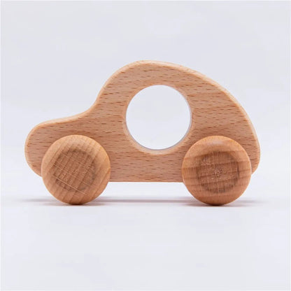 Jouet Voiture Dinosaures en Bois Naturel - jouetsbebe.com