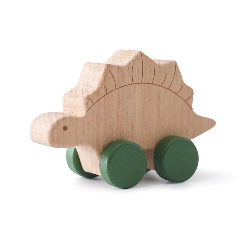 Jouet Voiture Dinosaures en Bois Naturel - jouetsbebe.com