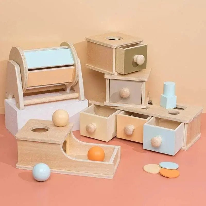 Jouets de motricité et sensorielles en bois inspiration Montessori - Le Bon Plan