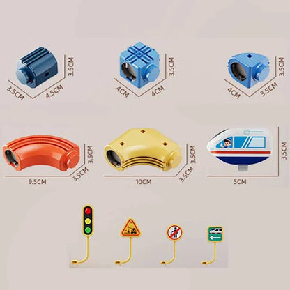 Kid Electric Magnetic Track Car Toys Set DIY Magnetism Orbital Cube Road Build Anti-gravity Levitating Train STEM Toy Xmas Gift - jouetsbebe.com