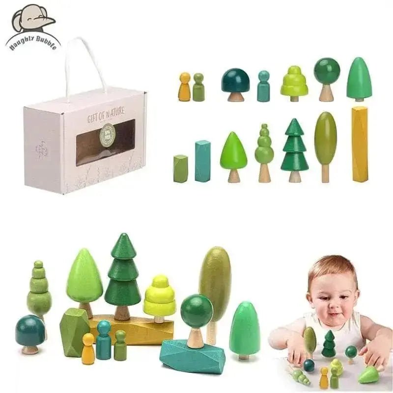 Kit jouets éducatifs et sensorielle en bois inspiration Montessori - Le Bon Plan