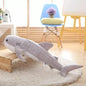 Large Whale Shark Body Pillow Long Cute Fish Stuffed Sofa Decorative Plush Body Pillow Whale Shark Back Plush Cushion Decor Gift - jouetsbebe.com