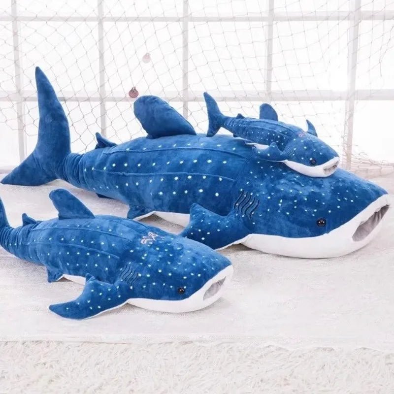 Large Whale Shark Body Pillow Long Cute Fish Stuffed Sofa Decorative Plush Body Pillow Whale Shark Back Plush Cushion Decor Gift - jouetsbebe.com
