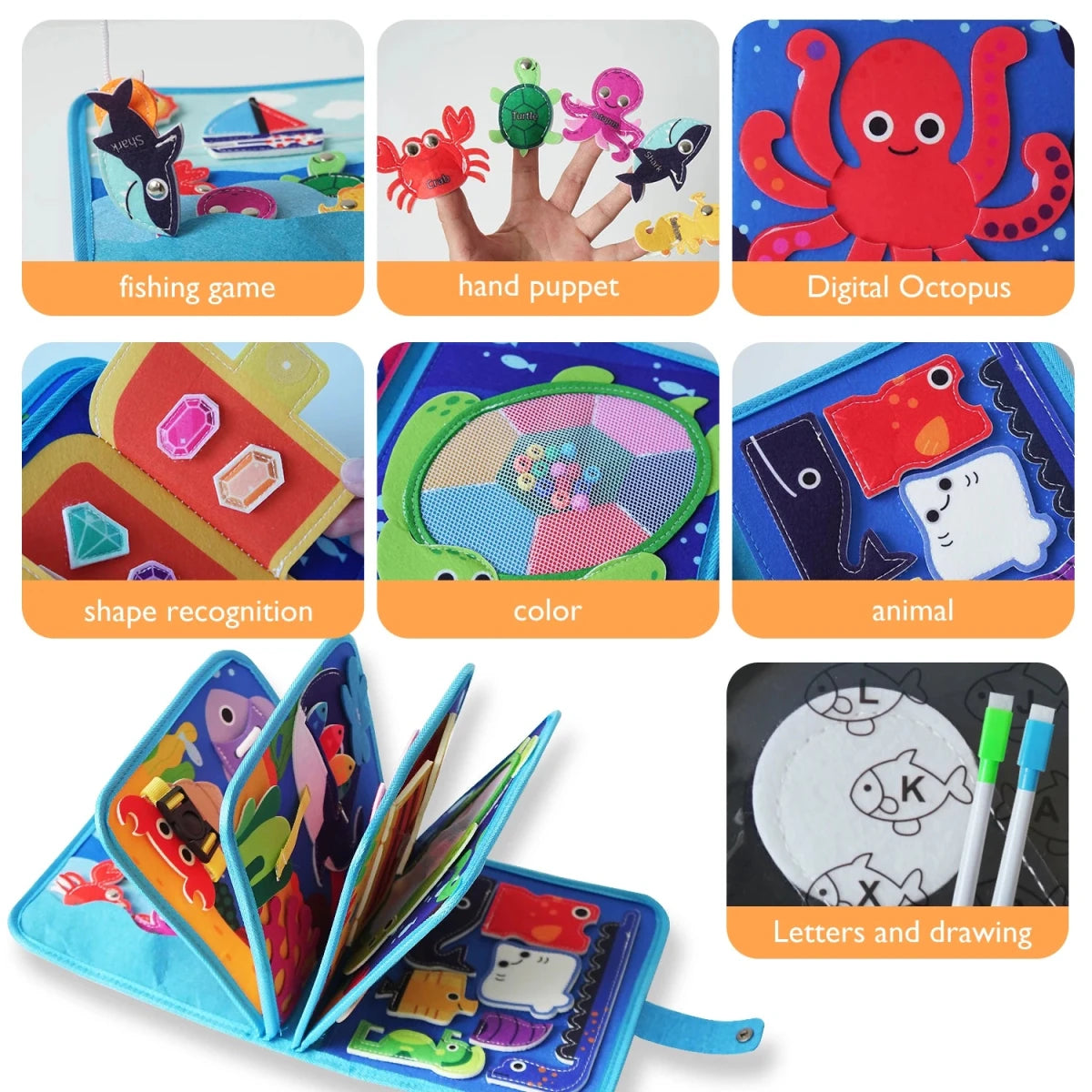 Livre d’Activités Montessori Océan – 20 Jeux Sensoriels et Éducatifs - jouetsbebe.com