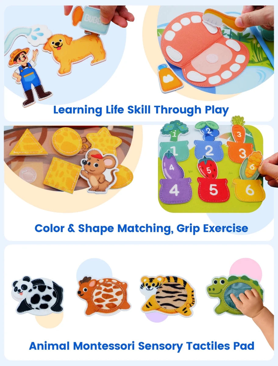 Livre d’Activités Montessori Sensoriel | Jouet Éducatif - jouetsbebe.com